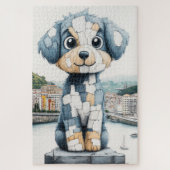 Puzzle Statue du chiot mignon (Vertical)