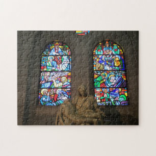 Puzzle statue en vitrail