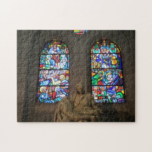 Puzzle statue en vitrail (Horizontal)