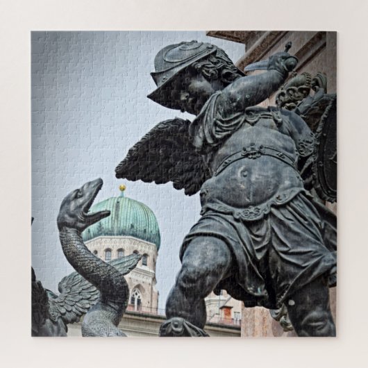Puzzle Statue guerrière à Munich - 20x20 - 676 pcs (Vertical)