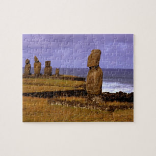 Puzzle Statue Moai de la plate-forme Tahai Abstraits Pâqu