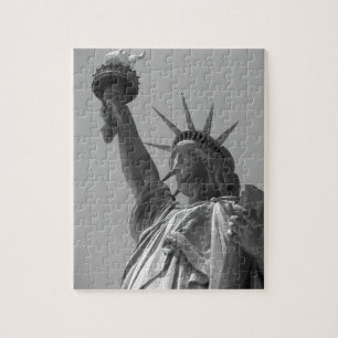 Puzzle Statue noire et blanche de Liberty New York