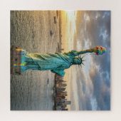 Puzzle Statue of Liberty With Rainbow Ice Cream Cone (Horizontal)
