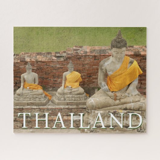 Puzzle Statues de Bouddhas assis | Ayutthaya, Thaïlande (Horizontal)