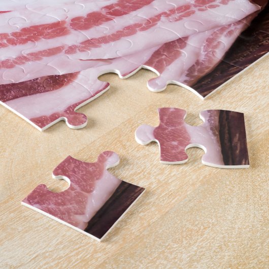 Puzzle Steaks de viande crue côtelettes Bacon Jigsaw Puzz (Côté)