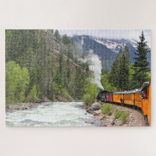 Puzzle Steam train, river and mountains, Colorado  (Horizontal)