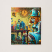 Puzzle Steampunk Alice Création de potions dans un labora (Vertical)