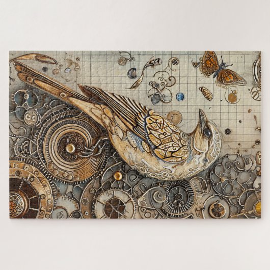 Puzzle Steampunk Bird Art Difficulté (Horizontal)