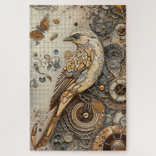 Puzzle Steampunk Bird Art Difficulté