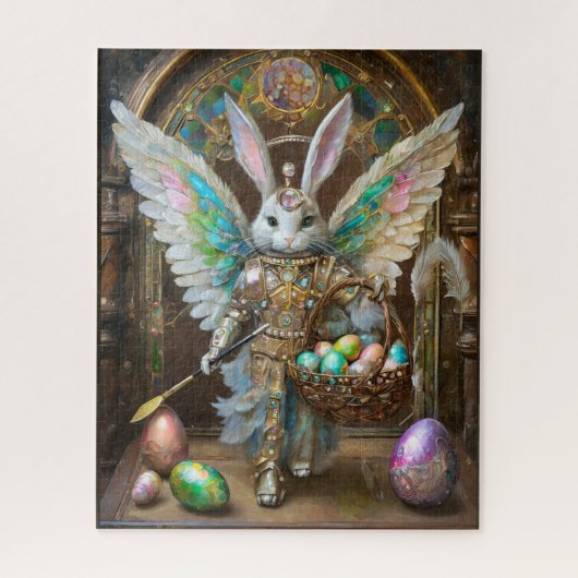 Puzzle Steampunk Bunny de Pâques Ange Chevalier (Vertical)