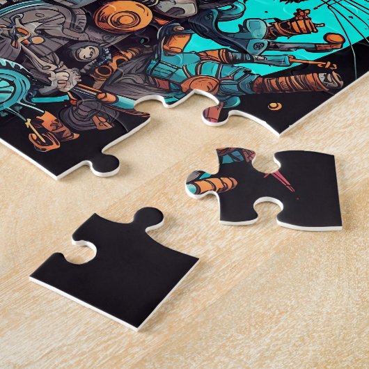 Puzzle Steampunk Chat Aetherclockpunk Animal (Côté)