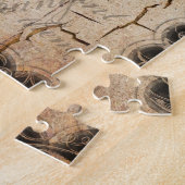 Puzzle Steampunk Globe Travel Journal Papier (Côté)