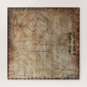 Puzzle Steampunk Globe Travel Journal Papier (Horizontal)