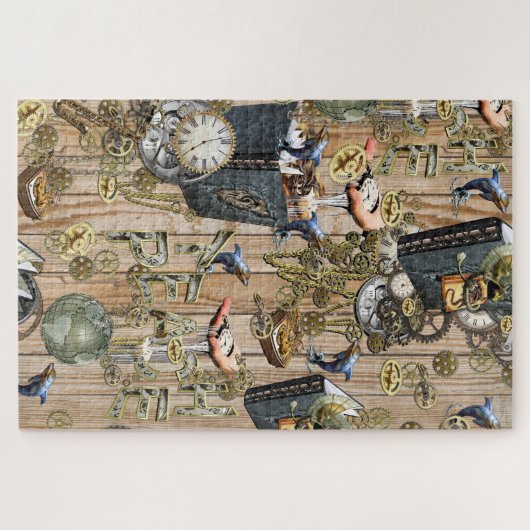 Puzzle Steampunk Graphic Element Collections sur bois (Horizontal)