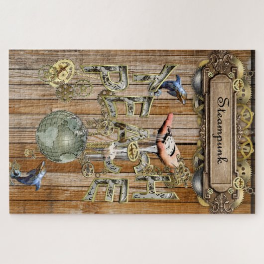 Puzzle Steampunk Graphic Element Collections sur bois (Horizontal)