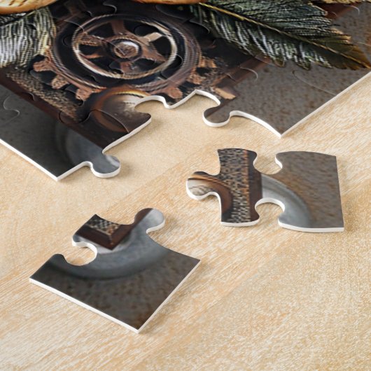 Puzzle Steampunk Romantic Photo Personalized (Côté)