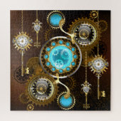 Puzzle Steampunk Rusty Background (Vertical)