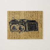 Puzzle steampunk scripts vintages burlap caméra antique (Horizontal)