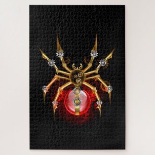 Puzzle Steampunk spider on black