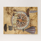 Puzzle Steampunk Travel Antique Carte Compass Adventure (Horizontal)