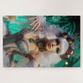 Puzzle Steampunk Victorian Futuristic Green Dancer (Horizontal)