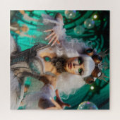 Puzzle Steampunk Victorian Futuristic Green Dancer (Horizontal)
