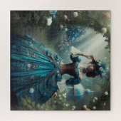 Puzzle Steampunk Vintage Victorian Garden Lady (Horizontal)