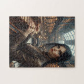 Puzzle Steampunk Vintage Victorian Lady Librairie (Horizontal)