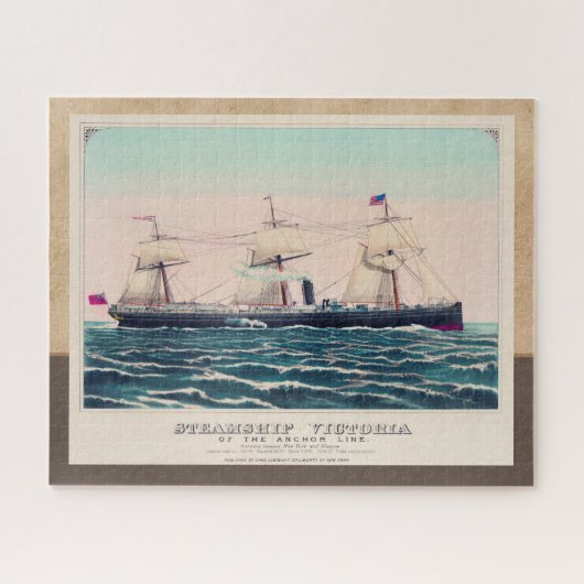 Puzzle Steamship Victoria of the Anchor Line, 1876 (Horizontal)