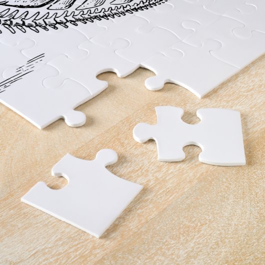 Puzzle Stegosaurus Dinosaure Squelette Fossile (Côté)