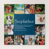 Puzzle Stepfather, Stepdad Définition 12 Photo Blue Fun (Vertical)