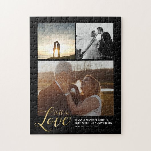 Puzzle Still in Love | Couple Anniversary Photo Collage J (Vertical)