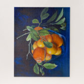 Puzzle Still Life with Lemons and Orange Branch (Vertical)