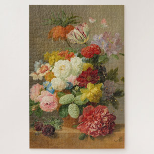 Puzzle Still Life with Roses and Peonies - Bloemers A.