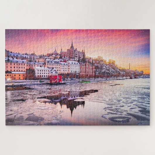 Puzzle Stockholm congelé Mariaberget (Horizontal)