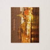 Puzzle Stockholm, Suède à Noël la nuit (Vertical)