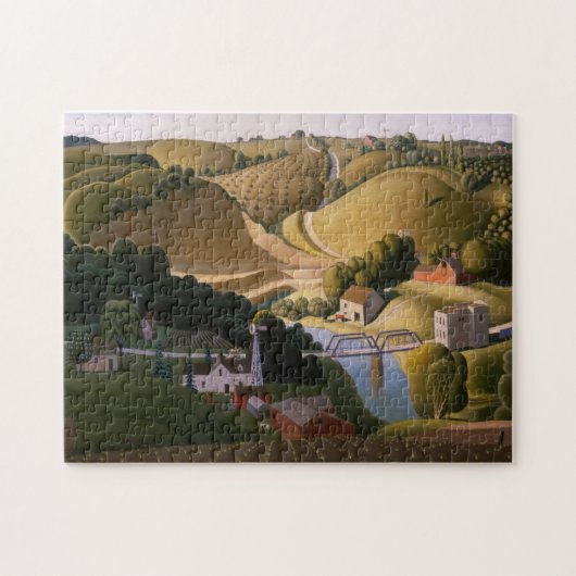 Puzzle Stone City, 1930 par Grant Wood (Horizontal)