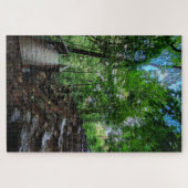 Puzzle Stone Steps Through Green (Horizontal)