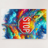 Puzzle Stop Sign (Horizontal)