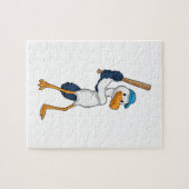 Puzzle Stork au baseball avec batte de baseball (Horizontal)
