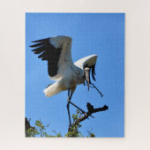 Puzzle Stork de bois dans la nature (Vertical)