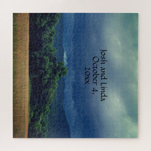 Puzzle Stormy Smoky Mountains Cades Cove Mariage Napkins (Horizontal)