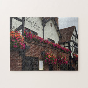 Puzzle Stratford Upon Avon England UK Tudor Hotel Flowers