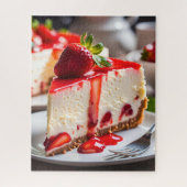 Puzzle Strawberry Cheesecake (Vertical)