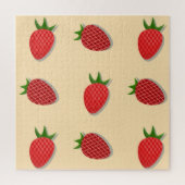 Puzzle Strawberry pattern for fruit summertime good vibes (Vertical)