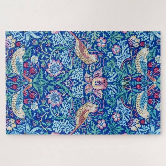 Puzzle Strawberry Thief Blue, William Morris (Horizontal)