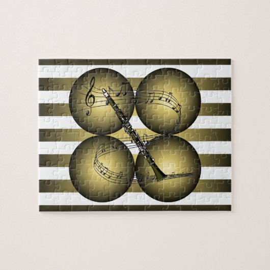 Puzzle ~Stripes musicaux de globes de ~ d'échelle (Horizontal)