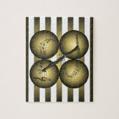 Puzzle ~Stripes musicaux de globes de ~ d'échelle (Vertical)