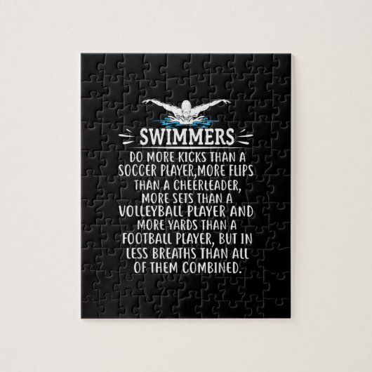 Puzzle Strong Swim Swimming Toxits For Men Women (Vertical)