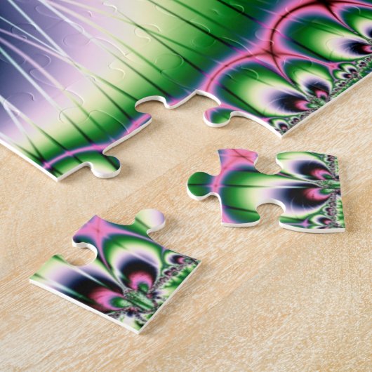 Puzzle Strutting Peacock Fractal Art Abstrait (Côté)